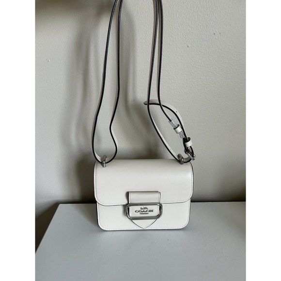 Coach Handbags - Coach Morgan Crossbody Bag Chalk White‎ Leather Flap Shoulder Handbag CJ543